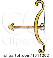 Cartoon Doodle Of A Bow And Arrow