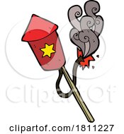 Cartoon Firework With Burning Fuse