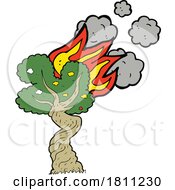 Poster, Art Print Of Cartoon Burning Tree