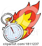 Poster, Art Print Of Cartoon Flaming Stop Watch