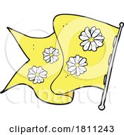 Poster, Art Print Of Cartoon Flower Flag
