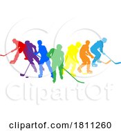 Ice Hockey Silhouette People Player Silhouettes