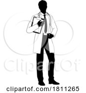 04/28/2024 - Doctor Man And Clipboard Medical Silhouette Person