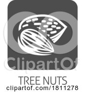 04/28/2024 - Tree Nut Almond Food Allergen Allergy Icon Concept