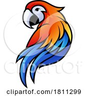 Poster, Art Print Of Scarlet Macaw Parrot Mascot Logo