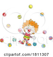 Licensed Clipart Cartoon Clown Juggling by Alex Bannykh #COLLC1811307-0056