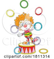 Poster, Art Print Of Licensed Clipart Cartoon Clown Juggling
