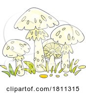 Poster, Art Print Of Licensed Clipart Cartoon Death Cap Mushrooms