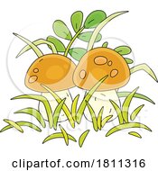 Licensed Clipart Cartoon Yellow Boletus Mushrooms by Alex Bannykh #COLLC1811316-0056