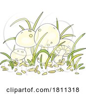 Licensed Clipart Cartoon Champignon Mushrooms by Alex Bannykh #COLLC1811318-0056