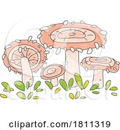 04/28/2024 - Licensed Clipart Cartoon Coral Milky Cap Mushrooms