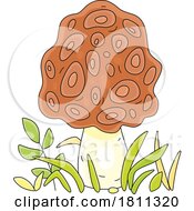 Licensed Clipart Cartoon Morel Mushroom