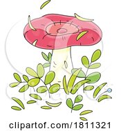 Licensed Clipart Cartoon Russule Mushroom