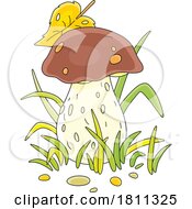 Licensed Clipart Cartoon Cep Mushroom by Alex Bannykh #COLLC1811325-0056