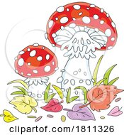 04/29/2024 - Licensed Clipart Cartoon Fly Agaric Mushrooms