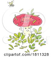 Licensed Clipart Cartoon Russule Mushroom Character