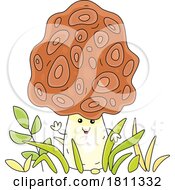 04/29/2024 - Licensed Clipart Cartoon Morel Mushroom Character