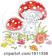 Poster, Art Print Of Licensed Clipart Cartoon Fly Agaric Mushroom Characters