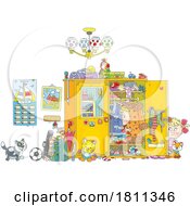 Licensed Clipart Cartoon Girl by a Messy Closet by Alex Bannykh #COLLC1811346-0056