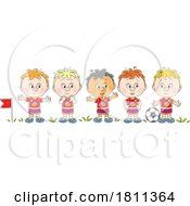 Poster, Art Print Of Licensed Clipart Cartoon Boys Soccer Team