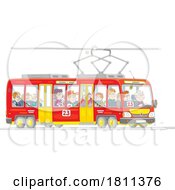 Poster, Art Print Of Licensed Clipart Cartoon People On A Tram
