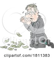 Licensed Clipart Cartoon Stressed Broke Business Man