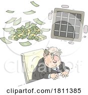 04/30/2024 - Licensed Clipart Cartoon Politician Or Business Man With Cash Money