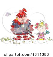 Poster, Art Print Of Licensed Clipart Cartoon Evil Executioner And Princess