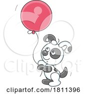 Poster, Art Print Of Licensed Clipart Cartoon Puppy Dog And Balloon