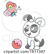 Licensed Clipart Cartoon Puppy Dog Playing