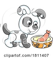 Poster, Art Print Of Licensed Clipart Cartoon Puppy Dog With Sausage