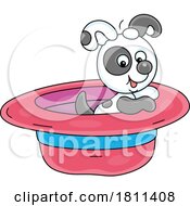 Licensed Clipart Cartoon Puppy Dog in a Hat by Alex Bannykh #COLLC1811408-0056
