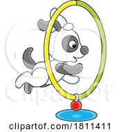 Poster, Art Print Of Licensed Clipart Cartoon Puppy Dog Jumping Through A Hoop