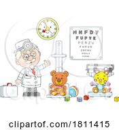 Poster, Art Print Of Licensed Clipart Cartoon Doctor With Toys
