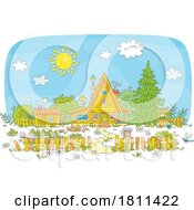04/30/2024 - Licensed Clipart Cartoon Cabin And Yard