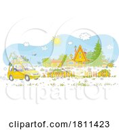 Licensed Clipart Cartoon Couple Arriving at a Cabin by Alex Bannykh #COLLC1811423-0056