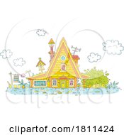 Licensed Clipart Cartoon Cabin and Yard by Alex Bannykh #COLLC1811424-0056