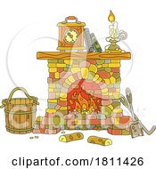 Licensed Clipart Cartoon Fireplace by Alex Bannykh #COLLC1811426-0056