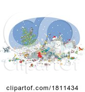 Licensed Clipart Cartoon Christmas Party Mess