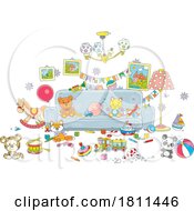 Poster, Art Print Of Licensed Clipart Cartoon Messy Living Room With Toys