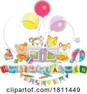 Licensed Clipart Cartoon Toys and Kindergarten Blocks by Alex Bannykh #COLLC1811449-0056