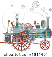 Licensed Clipart Cartoon Antique Steam Car by Alex Bannykh #COLLC1811451-0056