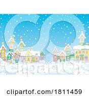 Poster, Art Print Of Licensed Clipart Cartoon Winter Town