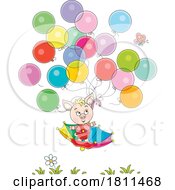 05/01/2024 - Licensed Clipart Cartoon Piglet Flying In An Umbrella