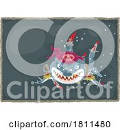 Poster, Art Print Of Licensed Clipart Cartoon Pirate Shark