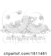 Licensed Clipart Cartoon Happy Birthday Spring Piglet by Alex Bannykh #COLLC1811481-0056