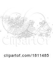 05/01/2024 - Licensed Clipart Cartoon Santa Pulling A Tree