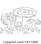 Licensed Clipart Cartoon Coral Milky Cap Mushrooms by Alex Bannykh #COLLC1811488-0056
