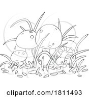 Licensed Clipart Cartoon Champignon Mushrooms by Alex Bannykh #COLLC1811493-0056