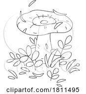 Licensed Clipart Cartoon Russule Mushroom by Alex Bannykh #COLLC1811495-0056